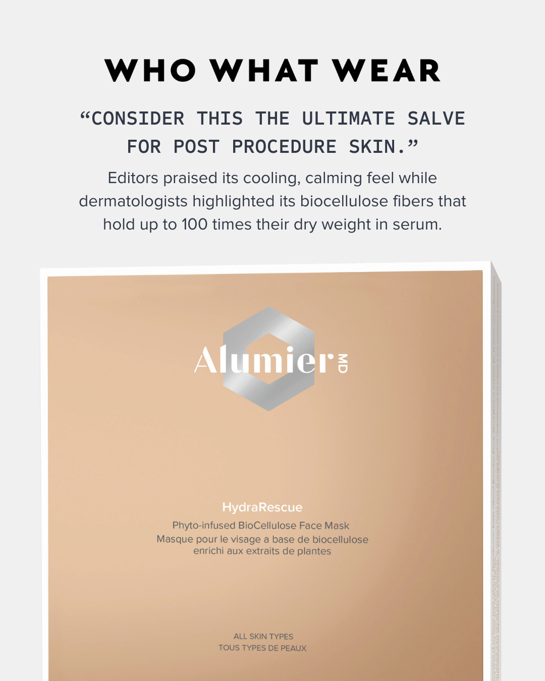 Alumier MD - HydraRescue BioCellulose Face Mask (4-Pack)