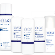 Obagi Medical skincare product lineup on a white background